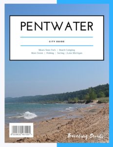 Pentwater michigan City Guide pinterest graphic